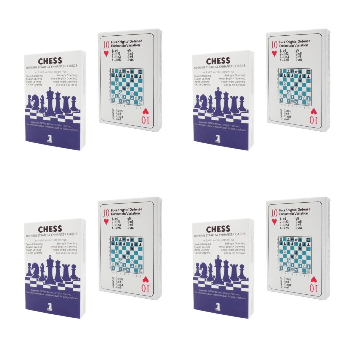 Chess Opening Cards -  Best gift for chess lovers to study chess strategy, tactics and opening moves