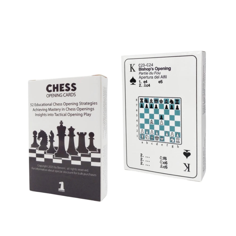 Chess Opening Cards -  Best gift for chess lovers to study chess strategy, tactics and opening moves