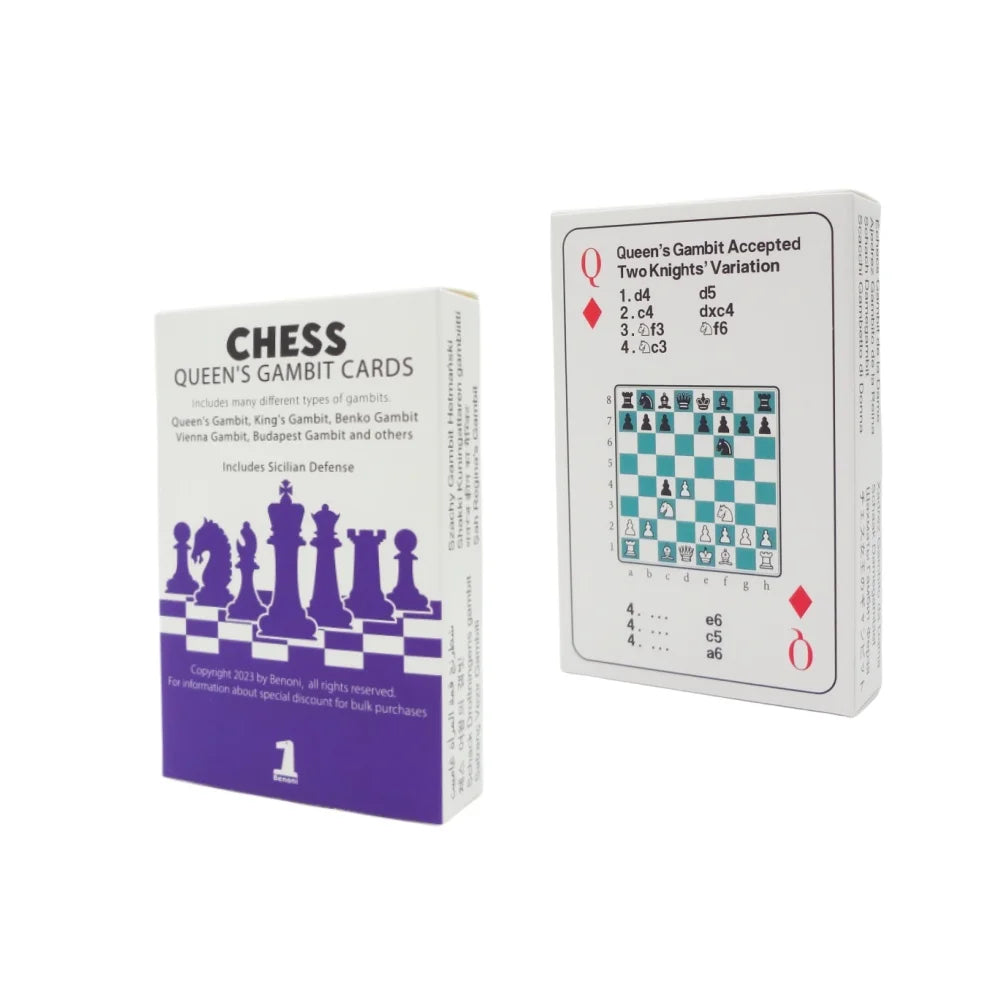 Chess Opening Cards -  Best gift for chess lovers to study chess strategy, tactics and opening moves